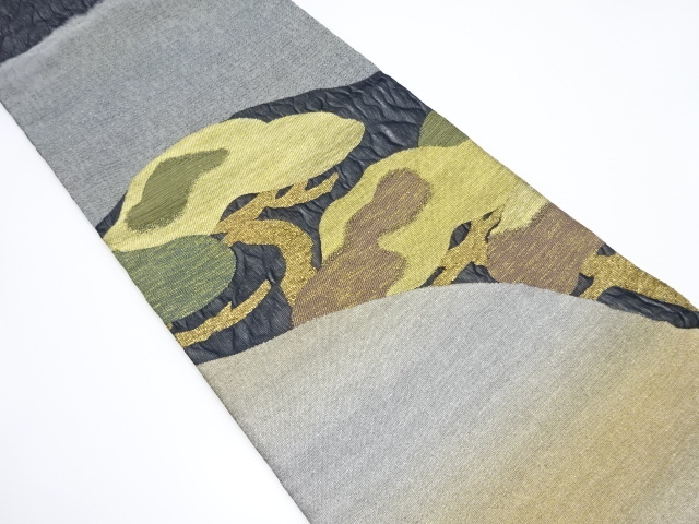 すくい織　笠松模様織り出し袋帯